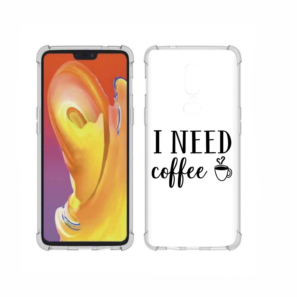

Чехол MyPads Tocco для OnePlus 6 Мне нужен кофе, Прозрачный, Tocco