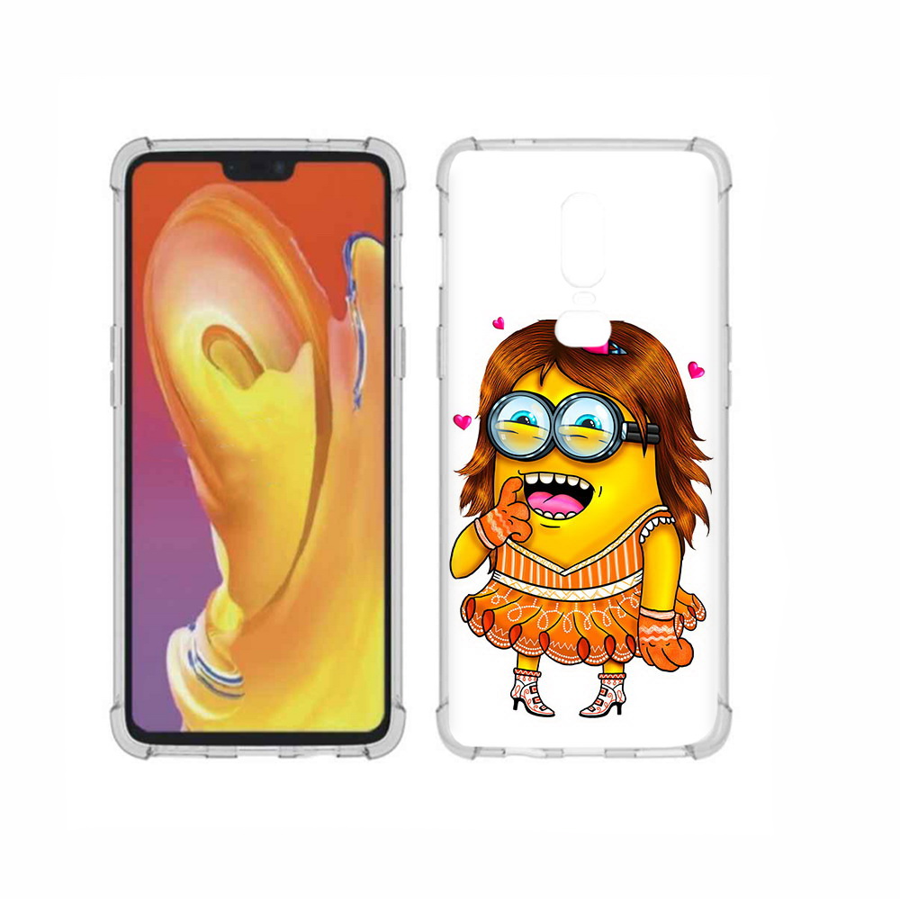 

Чехол MyPads Tocco для OnePlus 6 Миньон девочка, Прозрачный, Tocco