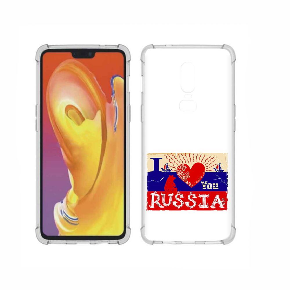 

Чехол MyPads Tocco для OnePlus 6 Люблю Россию, Прозрачный, Tocco