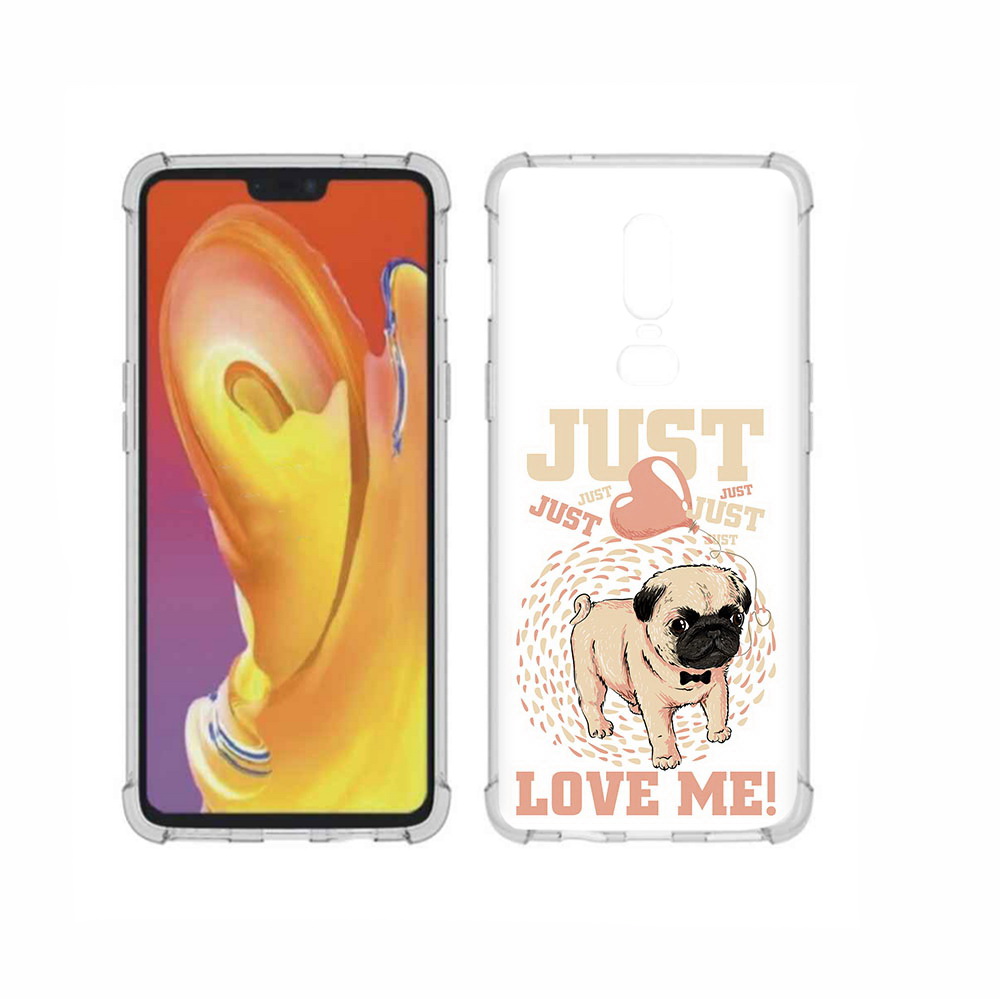 

Чехол MyPads Tocco для OnePlus 6 Люби меня, Прозрачный, Tocco