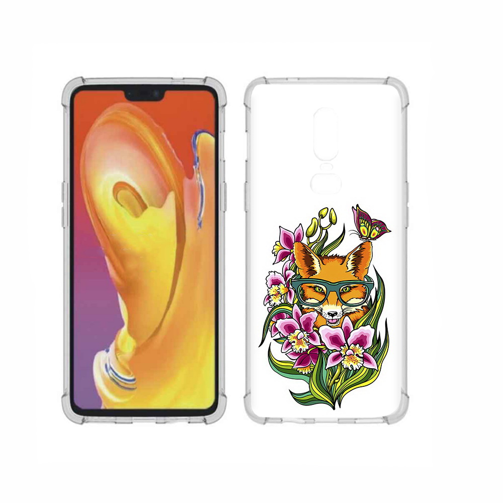 

Чехол MyPads Tocco для OnePlus 6 Лиса в цветах, Прозрачный, Tocco