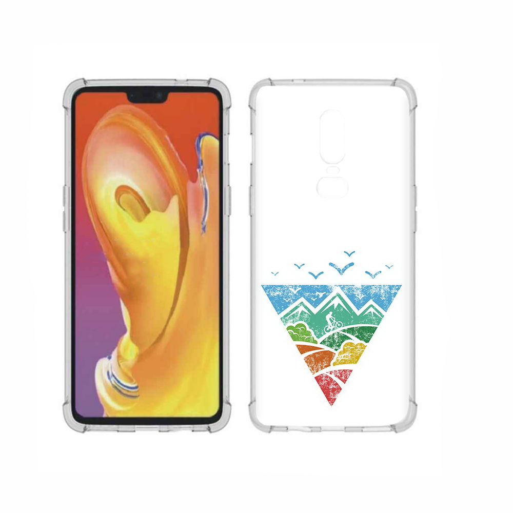 

Чехол MyPads Tocco для OnePlus 6 Лес земля море чайки, Прозрачный, Tocco
