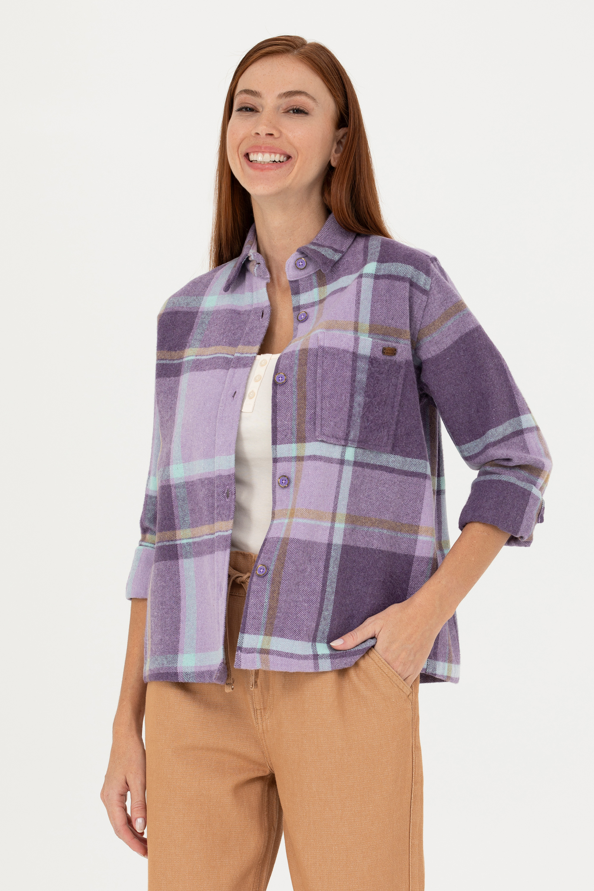 Рубашка женская US Polo Assn G082SZ0040TWISTO фиолетовая 42