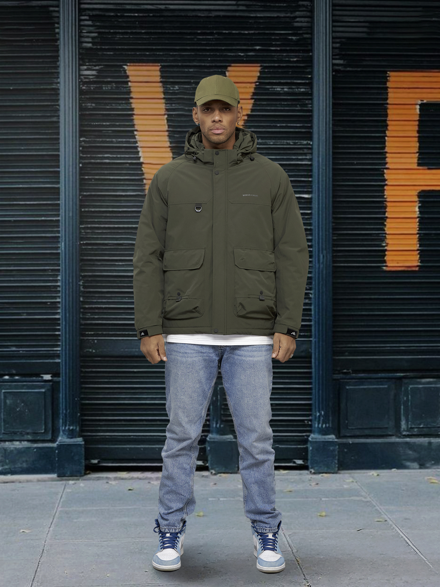 

Куртка мужская NoBrand OI-708 хаки XXL, OI-708