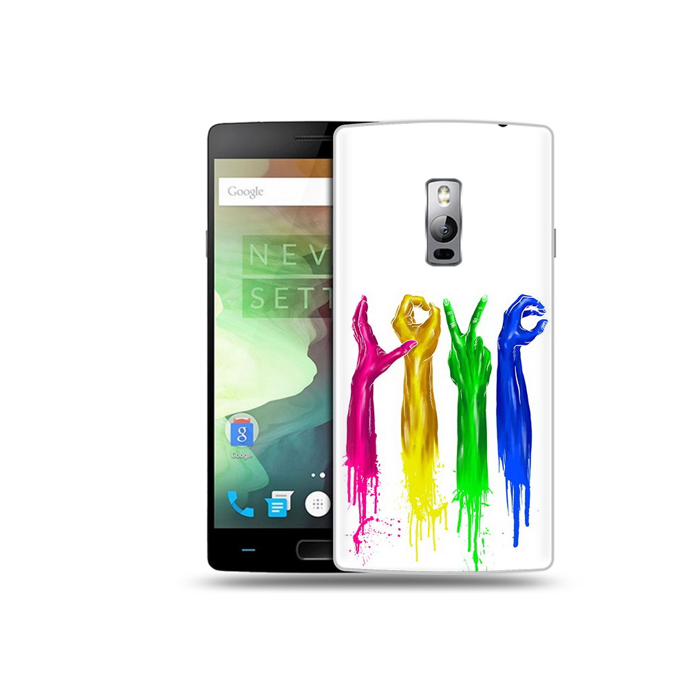 

Чехол MyPads Tocco для OnePlus 2 яркие руки love, Прозрачный, Tocco