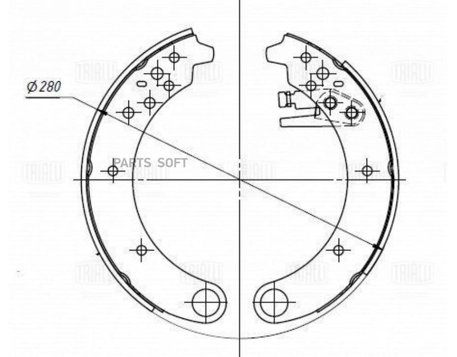 

Тормозные колодки Trialli барабанные gf240
