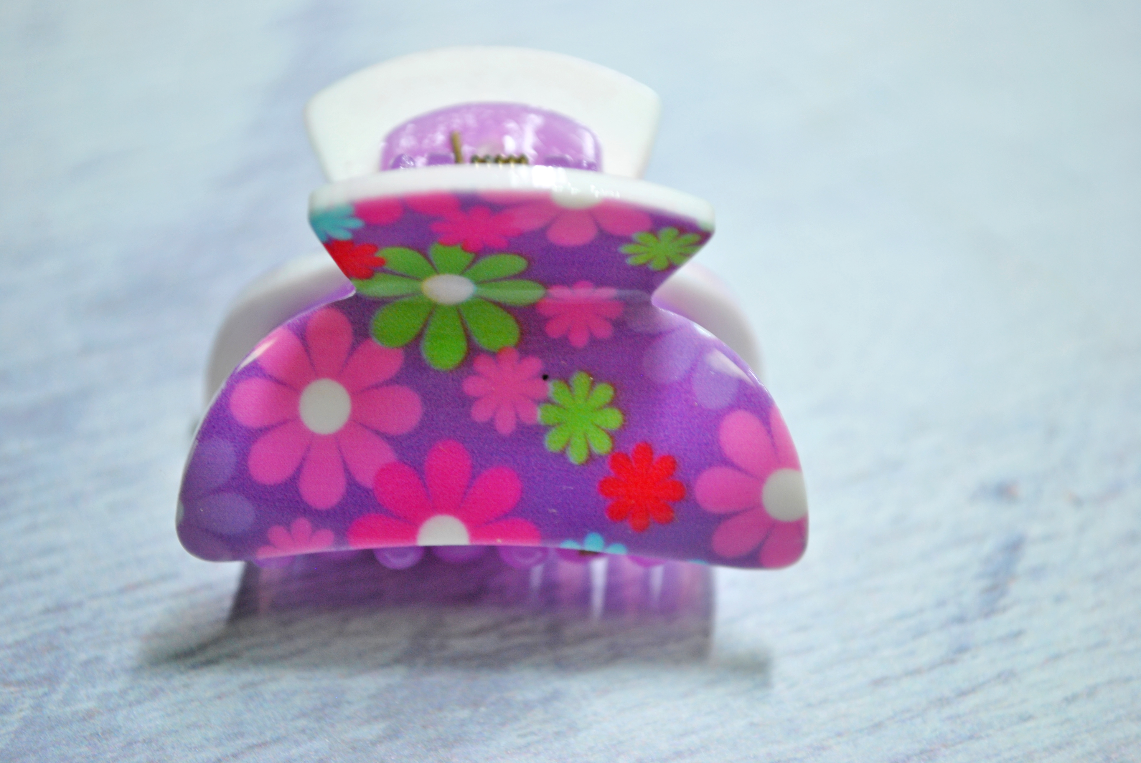 Заколка-краб женская Fashion Jewelry Flowers фиолетовая, 1 шт