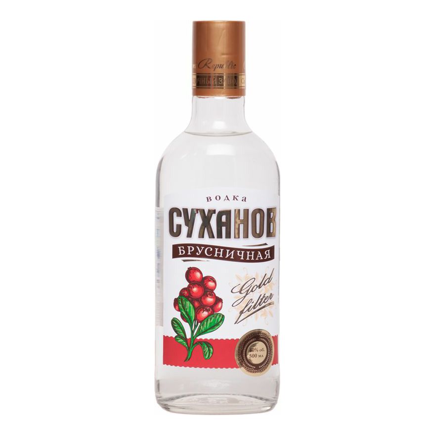 

Водка Суханов Брусничная 500 мл