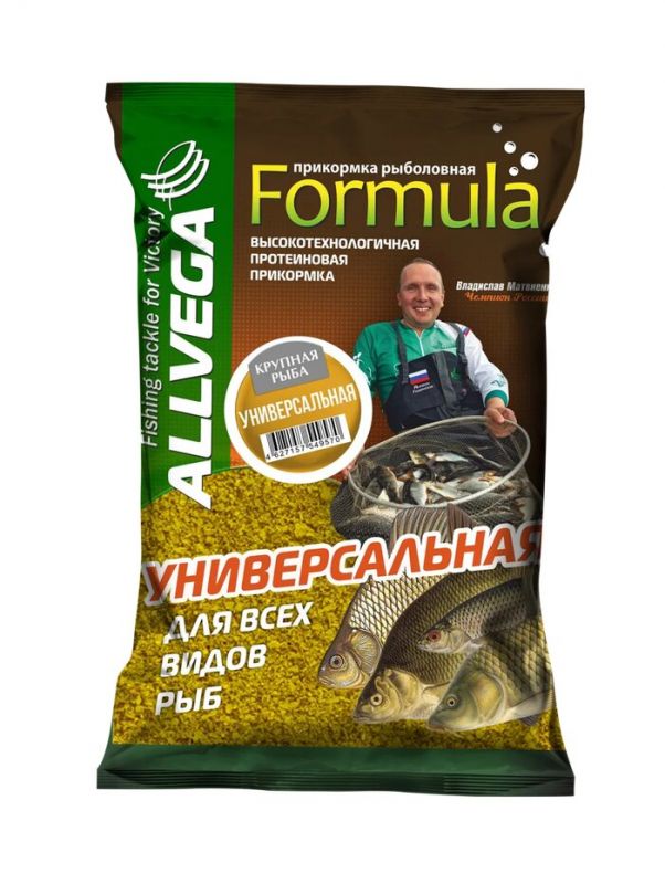 

Прикормка Allvega Formula Universal Sea 0,9кг, Желтый, Formula Universal