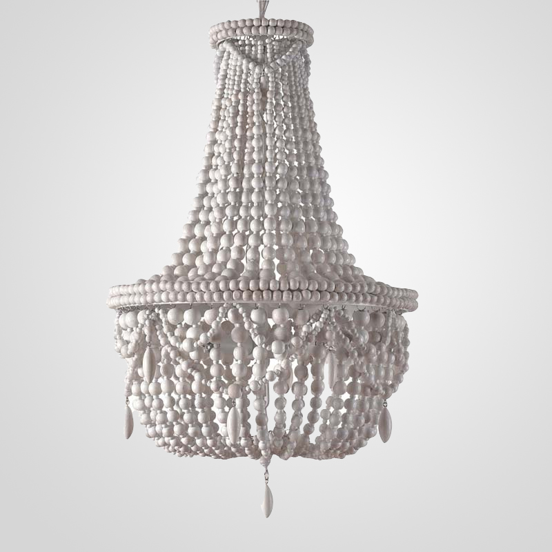 

Люстра Rh Anselme White Wood Large Chandelier, 40.1934-0