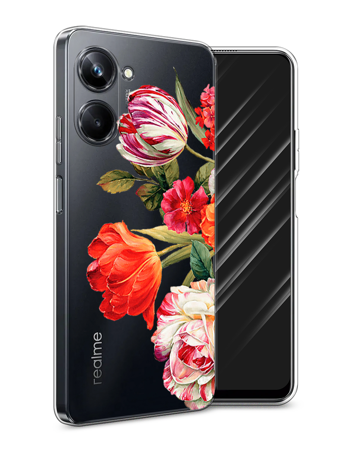 

Чехол Awog на Realme 10 Pro "Весенний букет", Красный;розовый;зеленый, 2512550-8