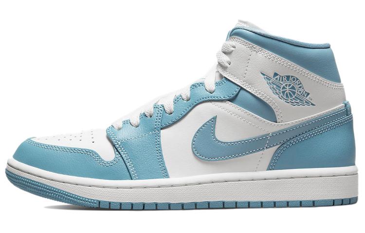 

Кеды унисекс Jordan Air Jordan 1 mid unc голубые 40 EU, Голубой, Air Jordan 1 mid unc