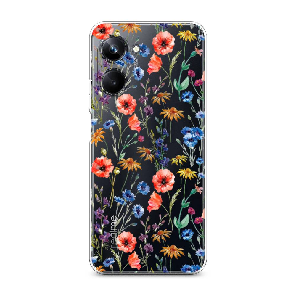 

Чехол Awog на Realme 10 Pro "Маки и васильки фон", 2512550-8