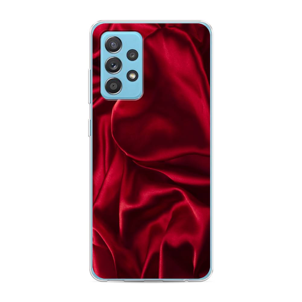 фото Силиконовый чехол "текстура красный шелк" на samsung galaxy a52s awog