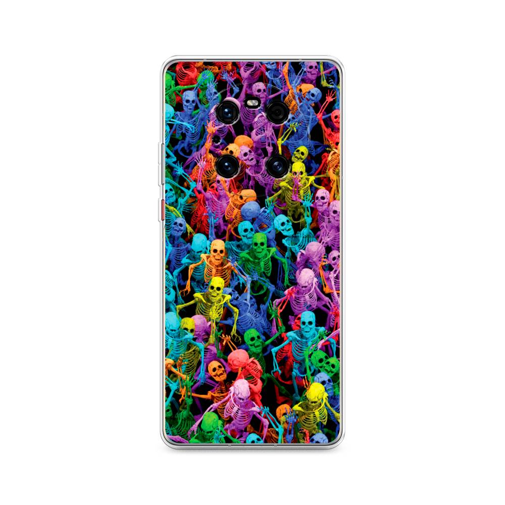 

Чехол на Huawei Mate 40 Pro "Вечеринка скелетов", Фиолетовый;желтый;оранжевый, 6104450-6