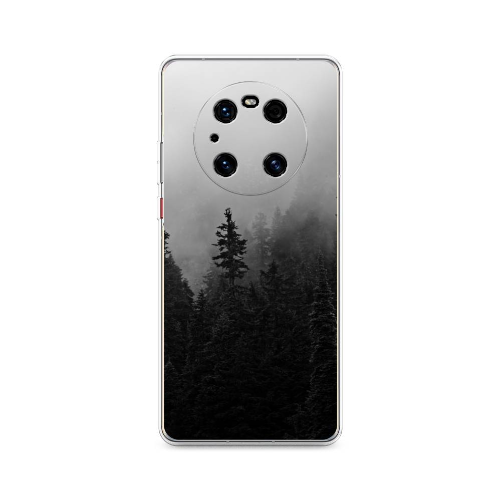 

Чехол на Huawei Mate 40 Pro "Туманный лес", Серый;черный, 6104450-2