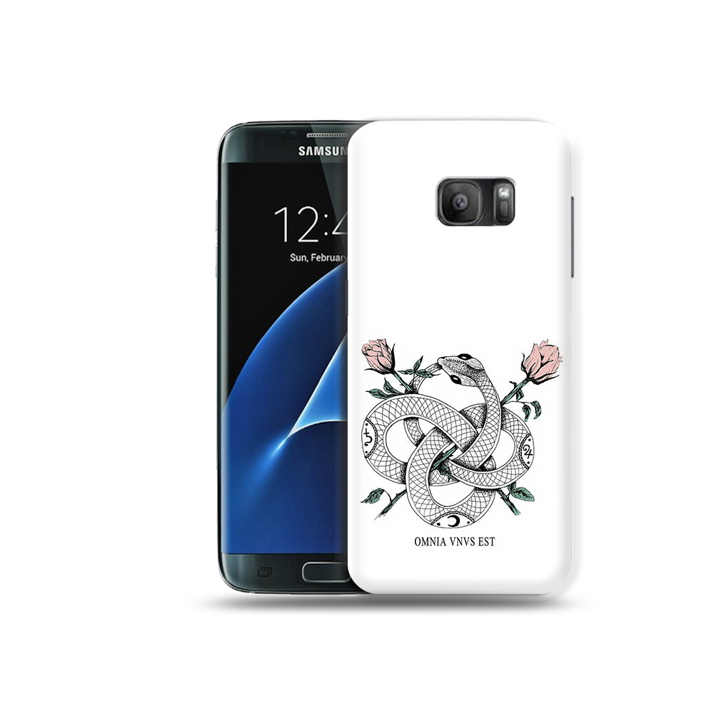 

Чехол MyPads Tocco для Samsung Galaxy S7 нарисованная змея абстракция, Прозрачный, Tocco