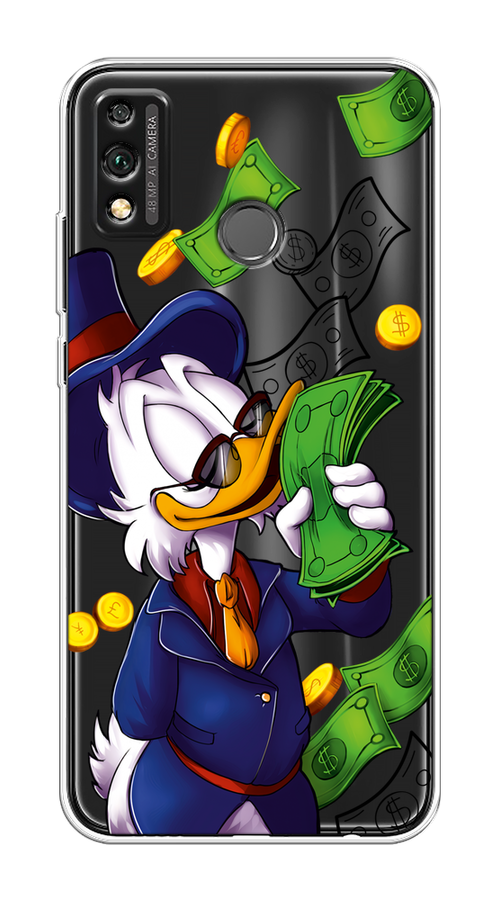 

Чехол на Honor 9X Lite "Scrooge McDuck with Money", Синий;зеленый;белый, 6104250-6