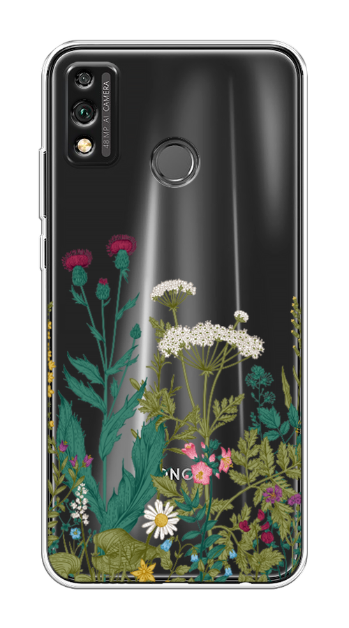 

Чехол на Honor 9X Lite "Дикие полевые цветы", Зеленый;розовый;белый, 6104250-2