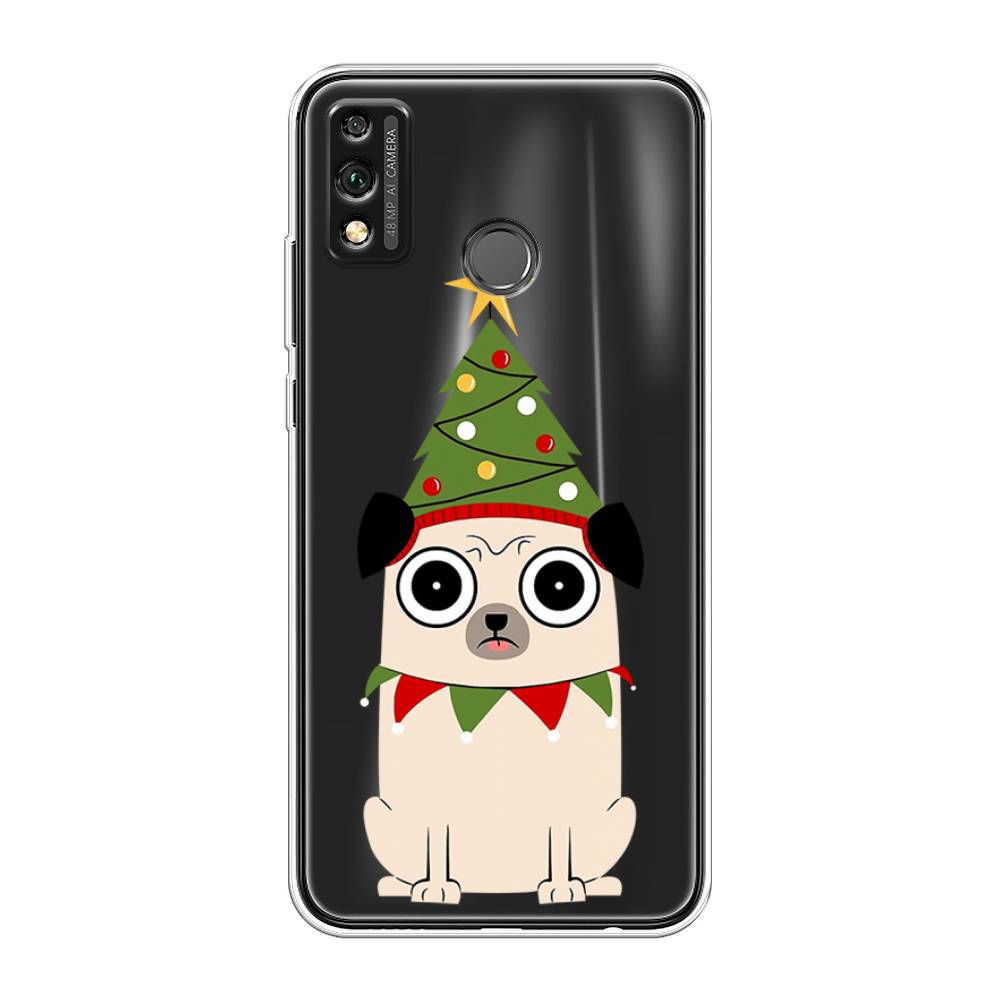 

Чехол на Honor 9X Lite "Собачка с ёлочкой", Бежевый;красный;зеленый, 6104250-1