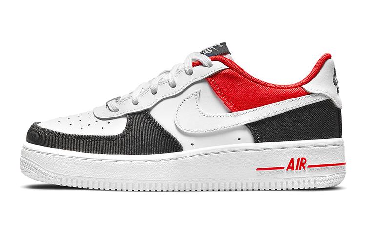 

Кеды унисекс Nike Air Force 1 Low USA Denim GS белые 39 EU, Белый, Air Force 1 Low USA Denim GS