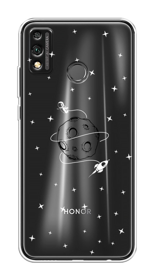 

Чехол на Honor 9X Lite "Полет вокруг луны", Белый;серый;черный, 6104250-2