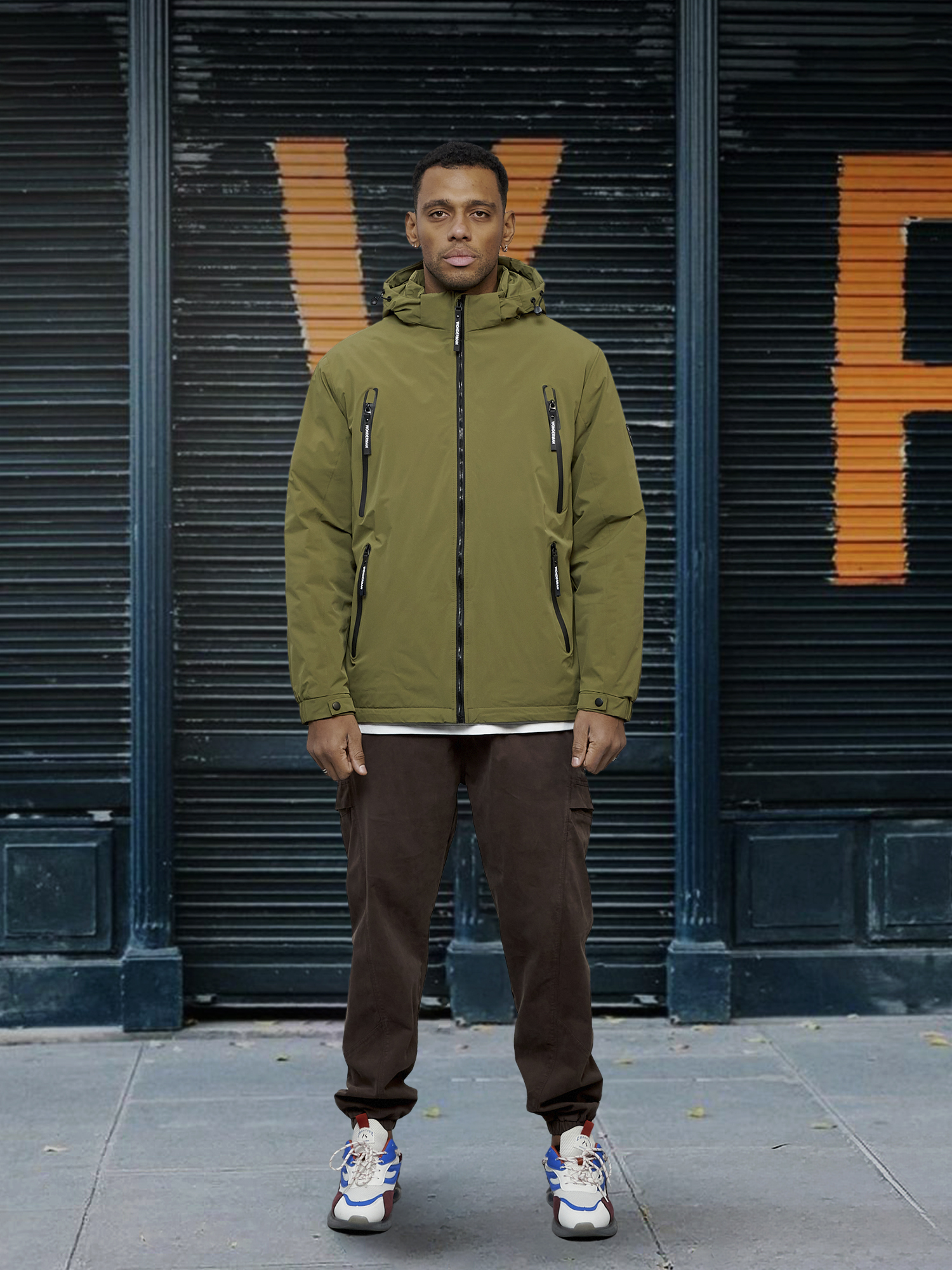 

Куртка мужская NoBrand OI-7312 хаки 4XL, OI-7312