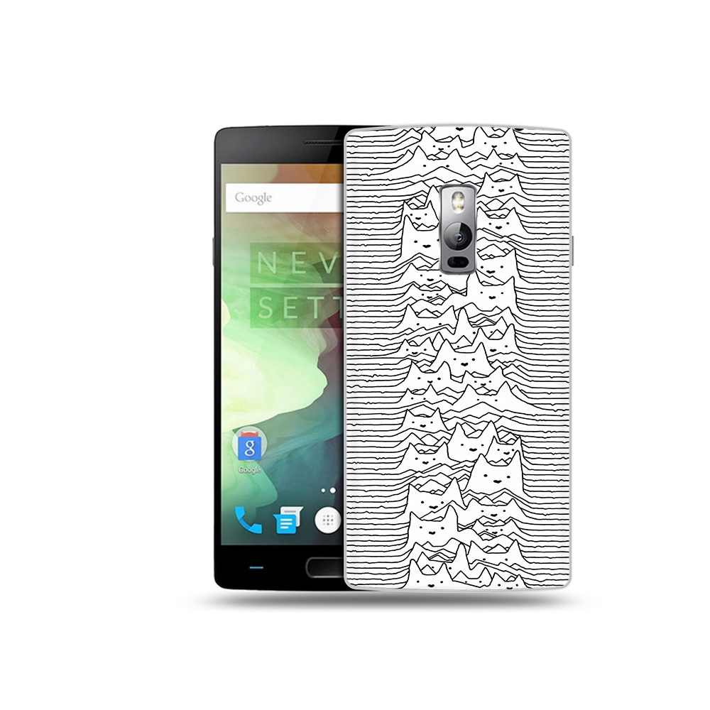 

Чехол MyPads Tocco для OnePlus 2 черно белые коты 3D, Прозрачный, Tocco
