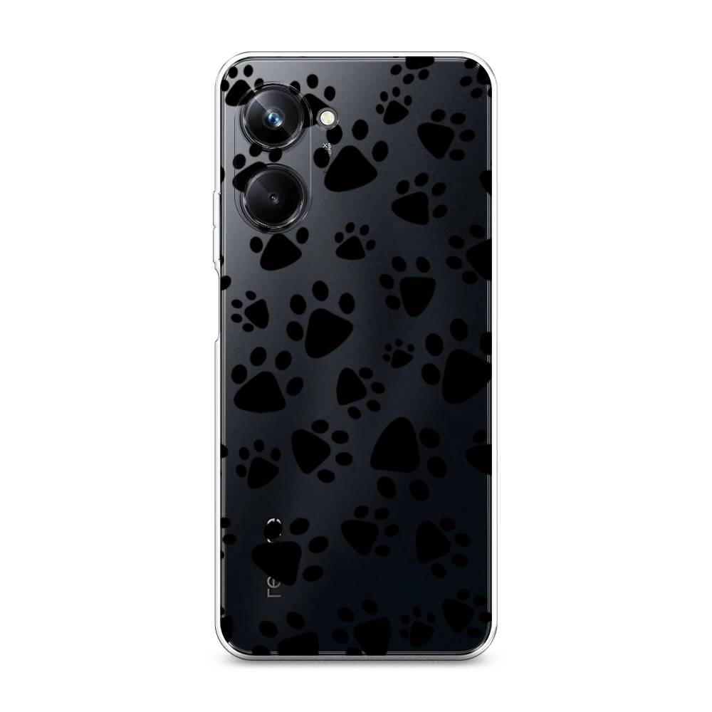 

Чехол Awog на Realme 10 Pro "Лапки черные", Черный, 2512550-2