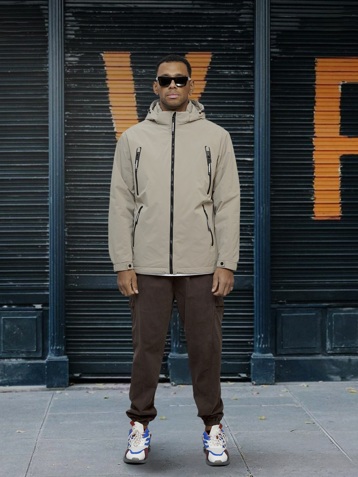 

Куртка мужская NoBrand OI-7312 бежевая XXL, Бежевый, OI-7312