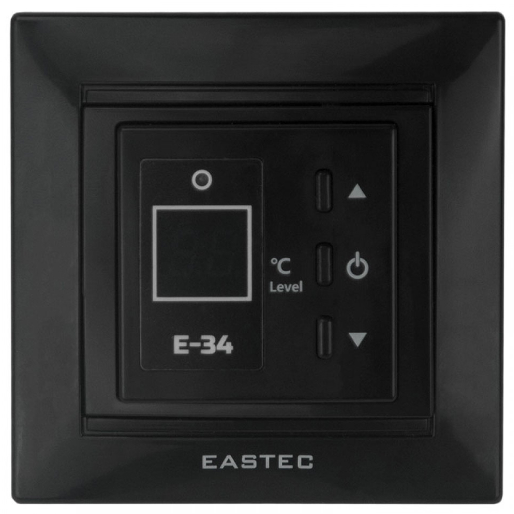 фото Eastec терморегулятор eastec "e-34" для теплых полов и обогревателей, черный. встраиваемый