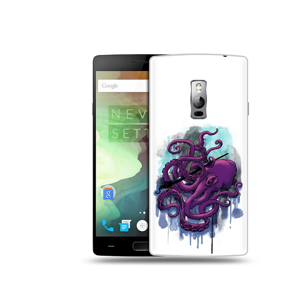 

Чехол MyPads Tocco для OnePlus 2 фиолетовый осьминог, Прозрачный, Tocco