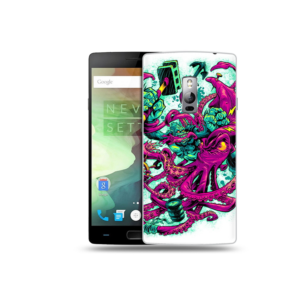 

Чехол MyPads Tocco для OnePlus 2 фиолетовый кракен, Прозрачный, Tocco