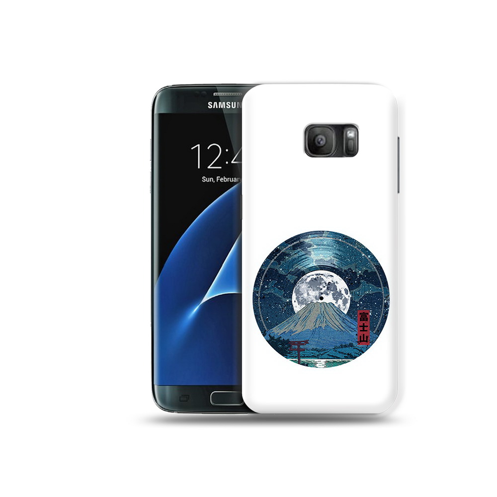 

Чехол MyPads Tocco для Samsung Galaxy S7 нарисованная виниловая гора с луной, Прозрачный, Tocco