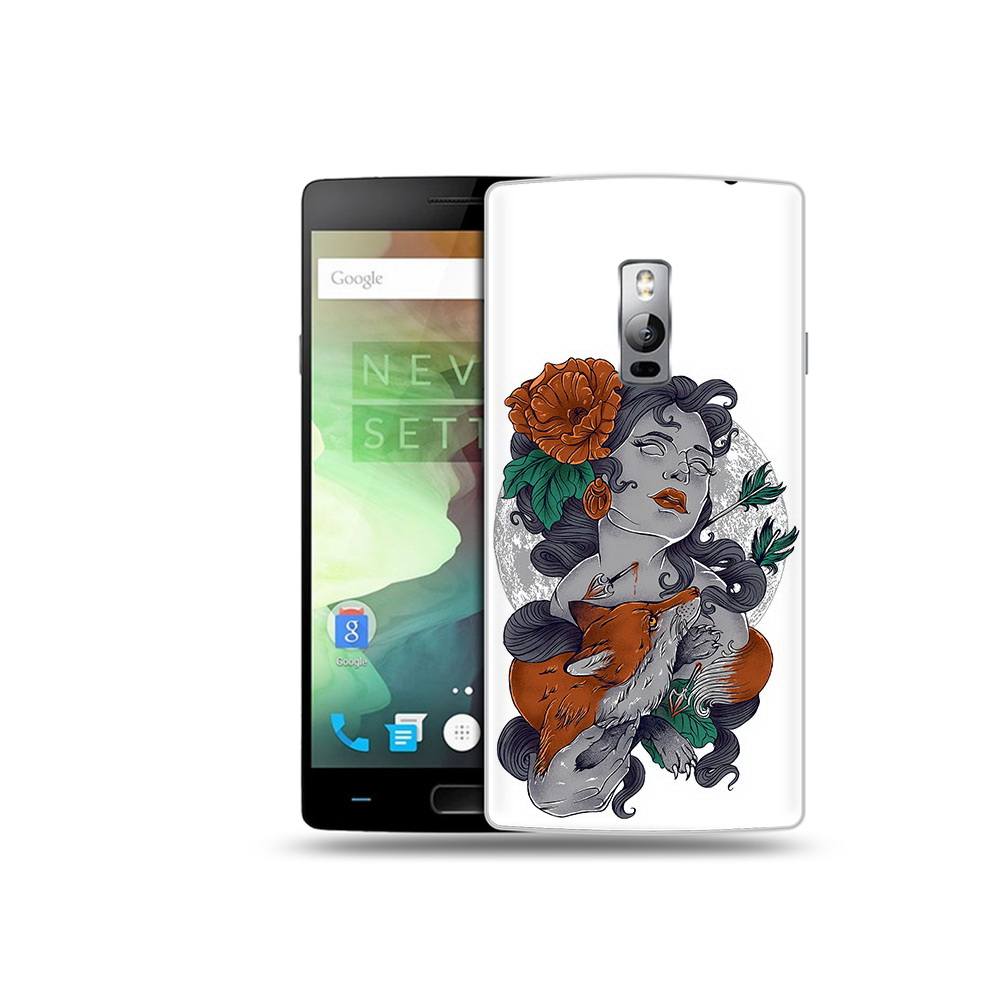 

Чехол MyPads Tocco для OnePlus 2 темная девушка с лисой, Прозрачный, Tocco
