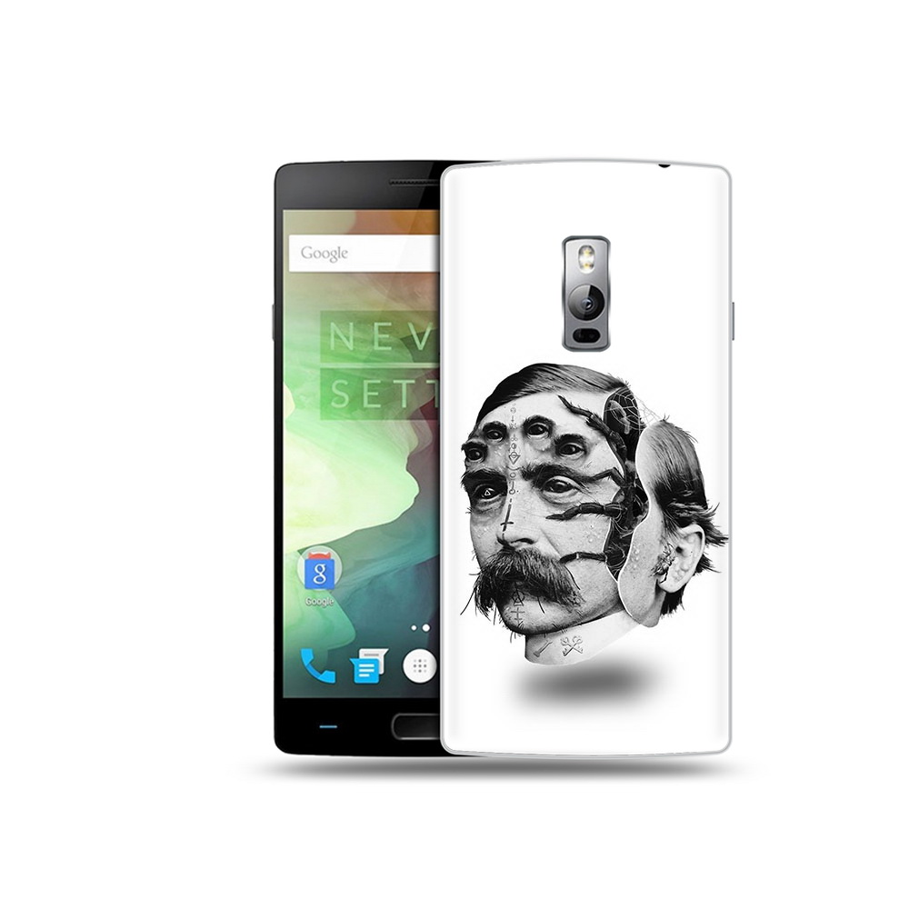 

Чехол MyPads Tocco для OnePlus 2 страшное лицо мужчины, Прозрачный, Tocco