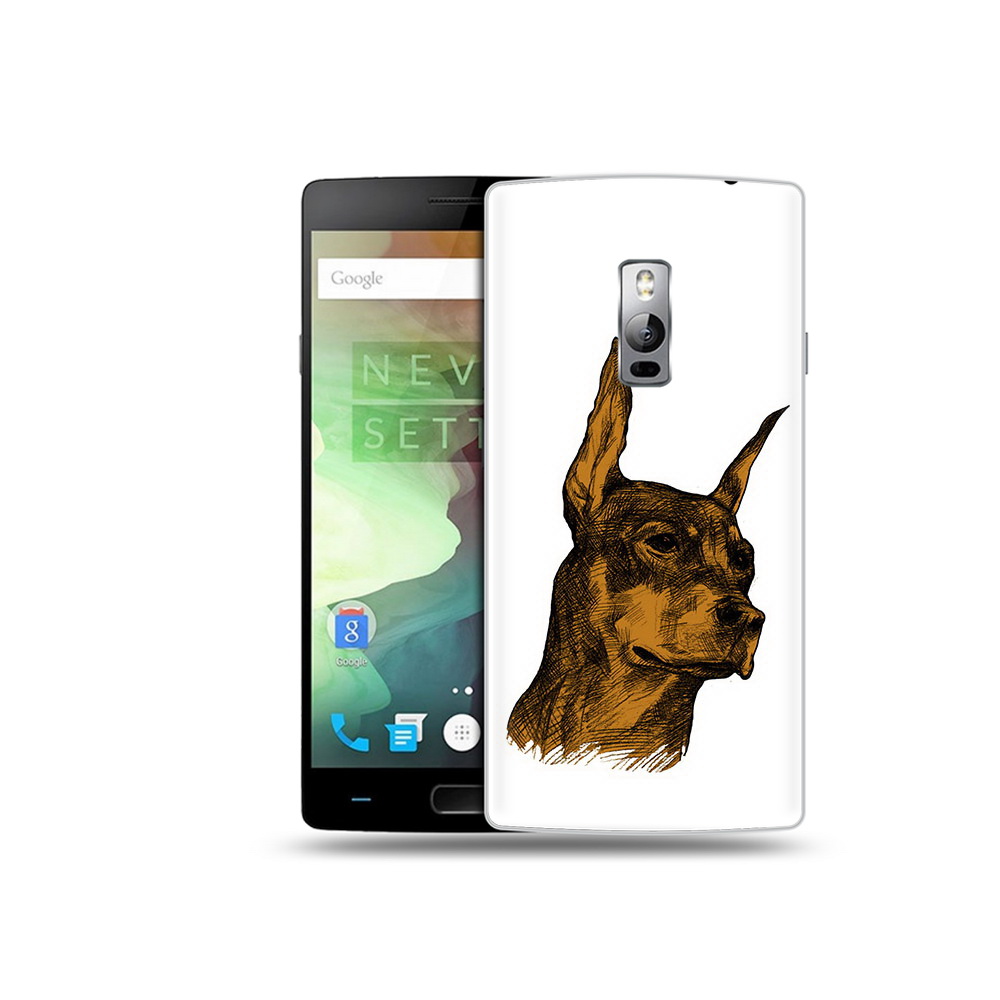 

Чехол MyPads Tocco для OnePlus 2 скетч доберман, Прозрачный, Tocco