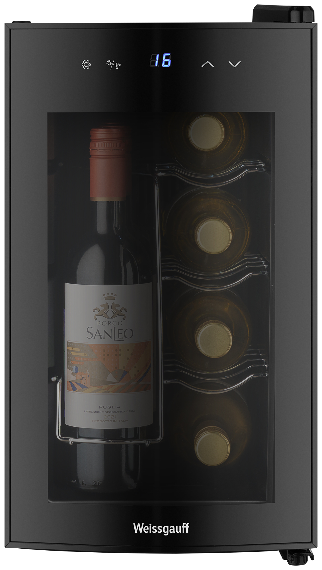 

Винный шкаф Weissgauff WWC-08 черный, 08 Bottle