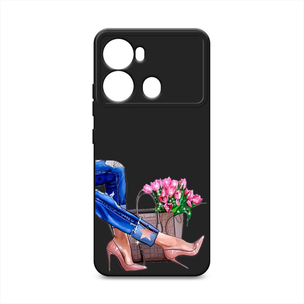 

Чехол Awog на Itel P40 "Каблучки", Синий, 3201352-1