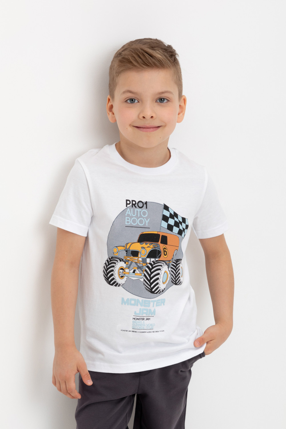 

Футболка детская CROCKID TR 588, белый, 128, TR 588
