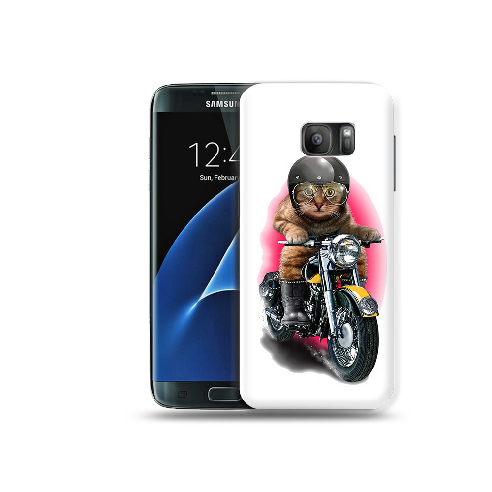 

Чехол MyPads Tocco для Samsung Galaxy S7 мото-кот, Прозрачный, Tocco