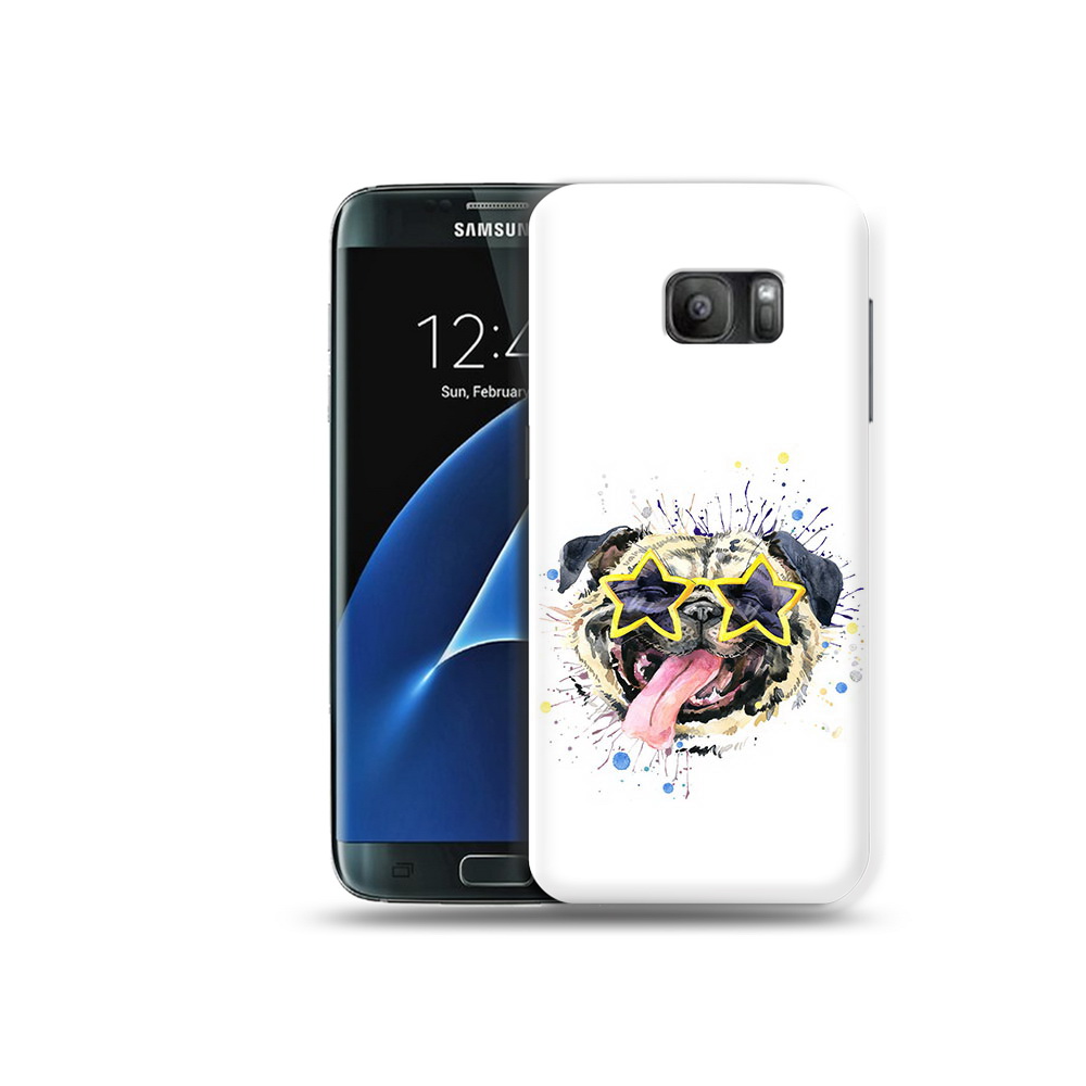 

Чехол MyPads Tocco для Samsung Galaxy S7 мопс боксер, Прозрачный, Tocco