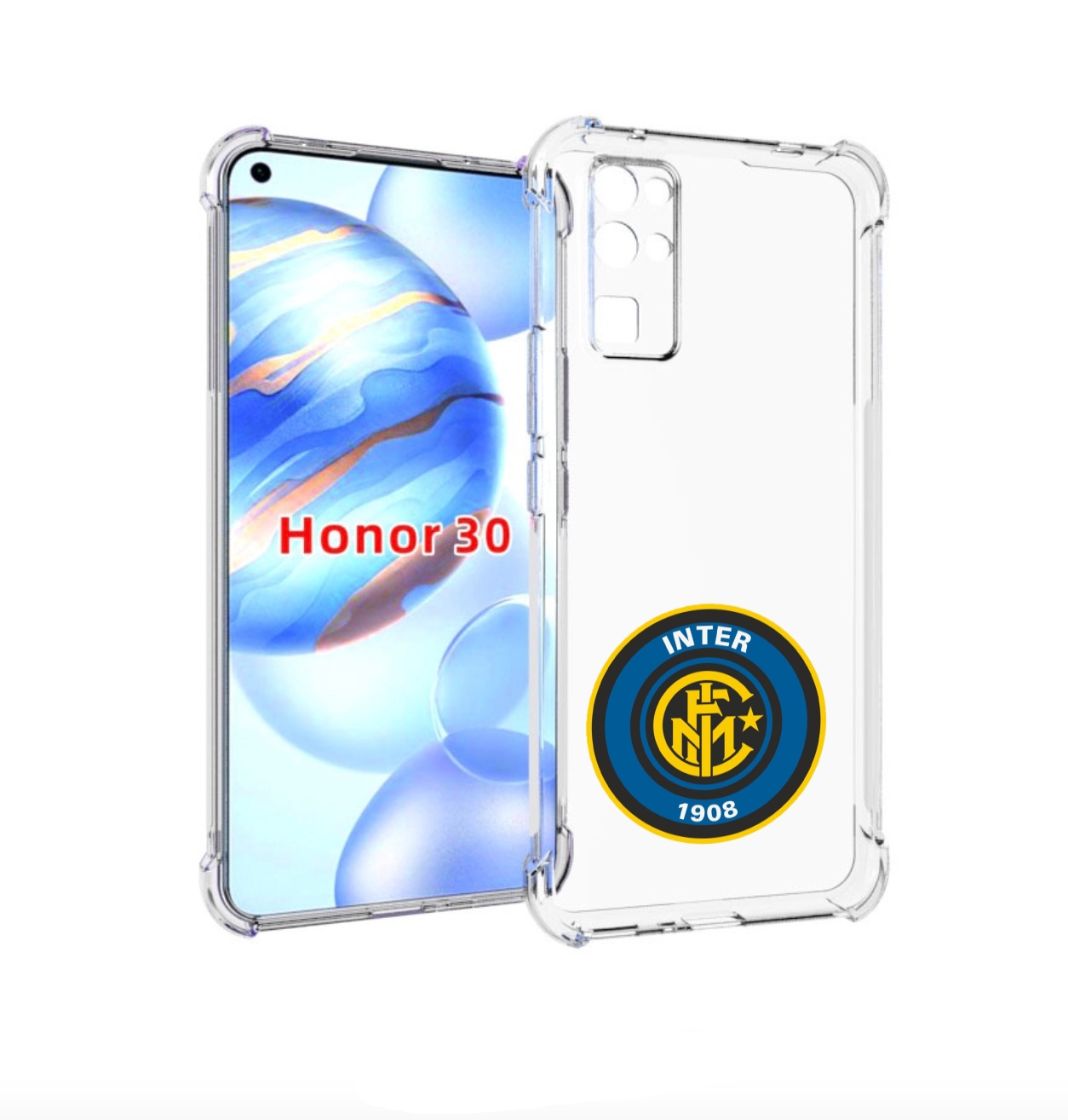

Чехол бампер MyPads фк интер мужской для Honor 30 (BMH-AN10) про, Прозрачный, Tocco