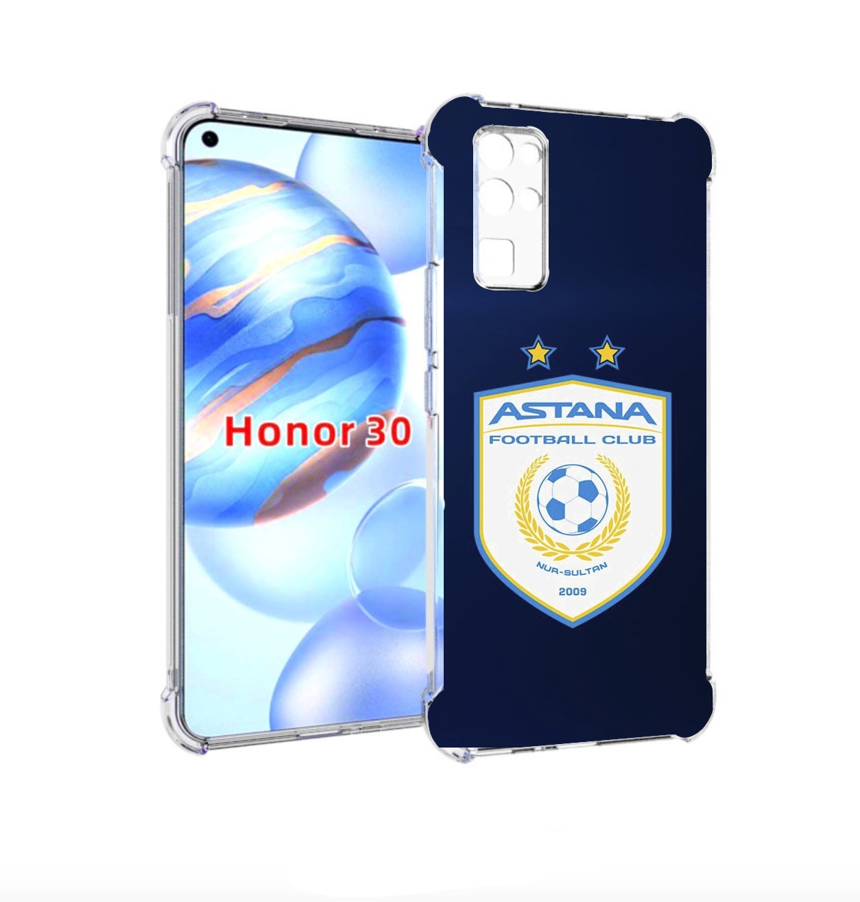 

Чехол бампер MyPads фк астана нур султан для Honor 30 (BMH-AN10), Прозрачный, Tocco