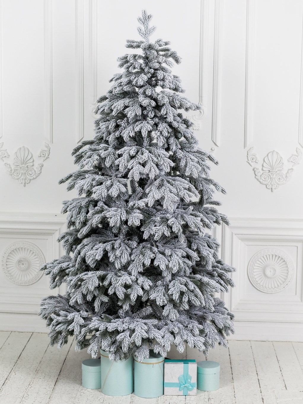 

Ель искусственная Новая елка Таежная 98220 220 см зеленая заснеженная, Таежная