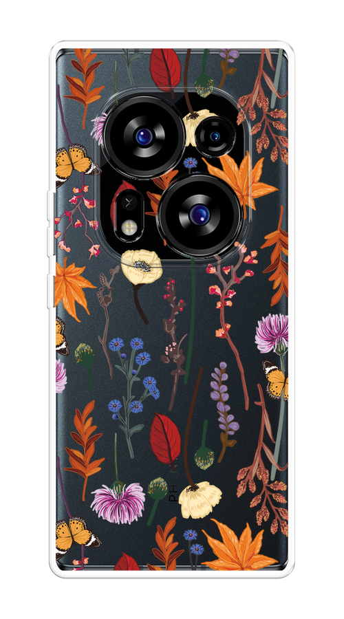 

Чехол на Tecno Phantom X2/X2 Pro "Orange Purple flowers", Оранжевый;красный;розовый;желтый;прозрачный, 303350-1