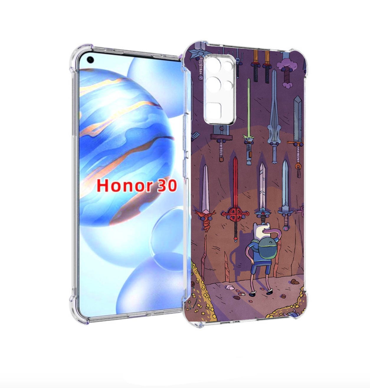 

Чехол бампер MyPads фин ищет меч для Honor 30 (BMH-AN10) противо, Прозрачный, Tocco