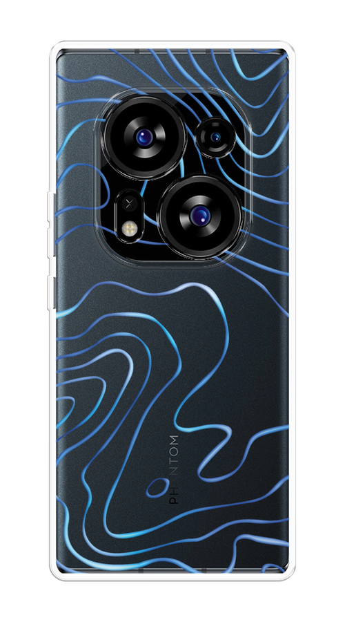 

Чехол на Tecno Phantom X2/X2 Pro "Blue lines", Прозрачный;синий, 303350-1