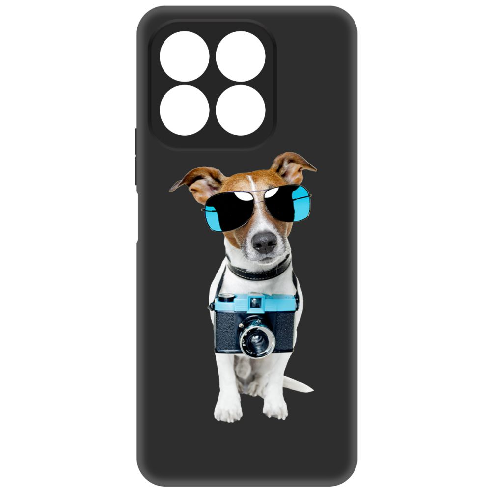 

Чехол-накладка Krutoff Soft Case Пес-турист для Honor X8b черный