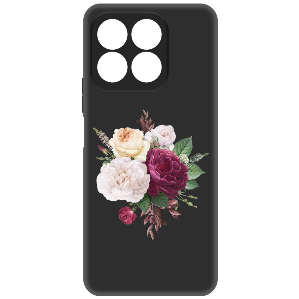 

Чехол-накладка Krutoff Soft Case Цветочная композиция для Honor X8b черный